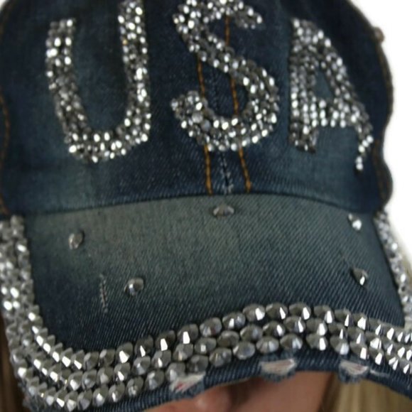 Womens USA Silver Baseball Cap - Picture 2 of 15